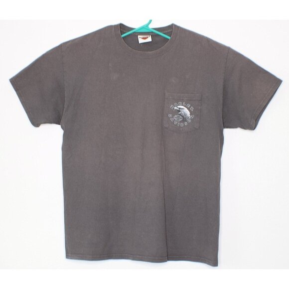 Harley-Davidson Sz Lrg Tombstone Arizona T-shirt Gray Chest Pocket Graphic Print - Picture 1 of 7